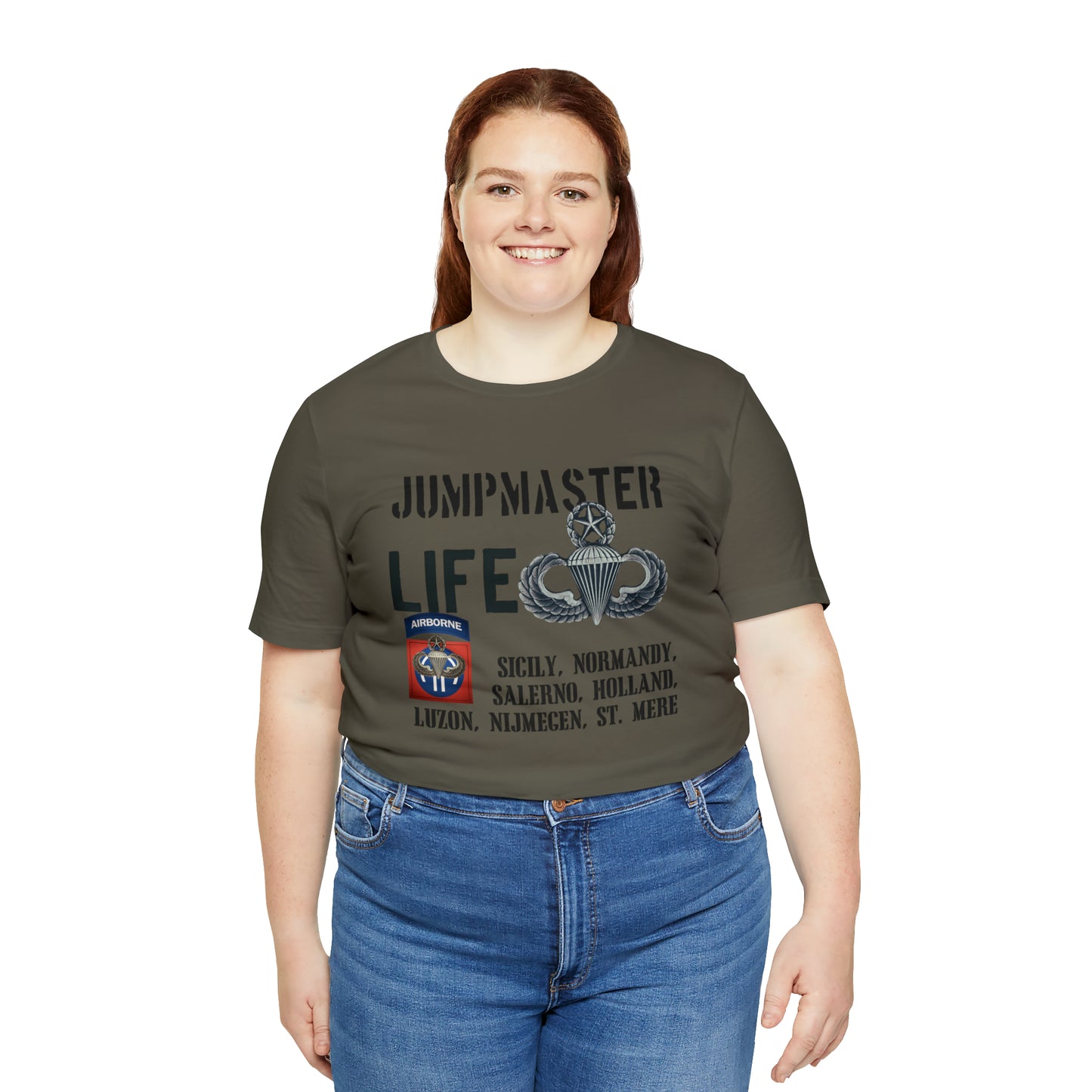 Jumpmaster Life Fort Bragg Drop Zones Unisex Jersey Short Sleeve Tee