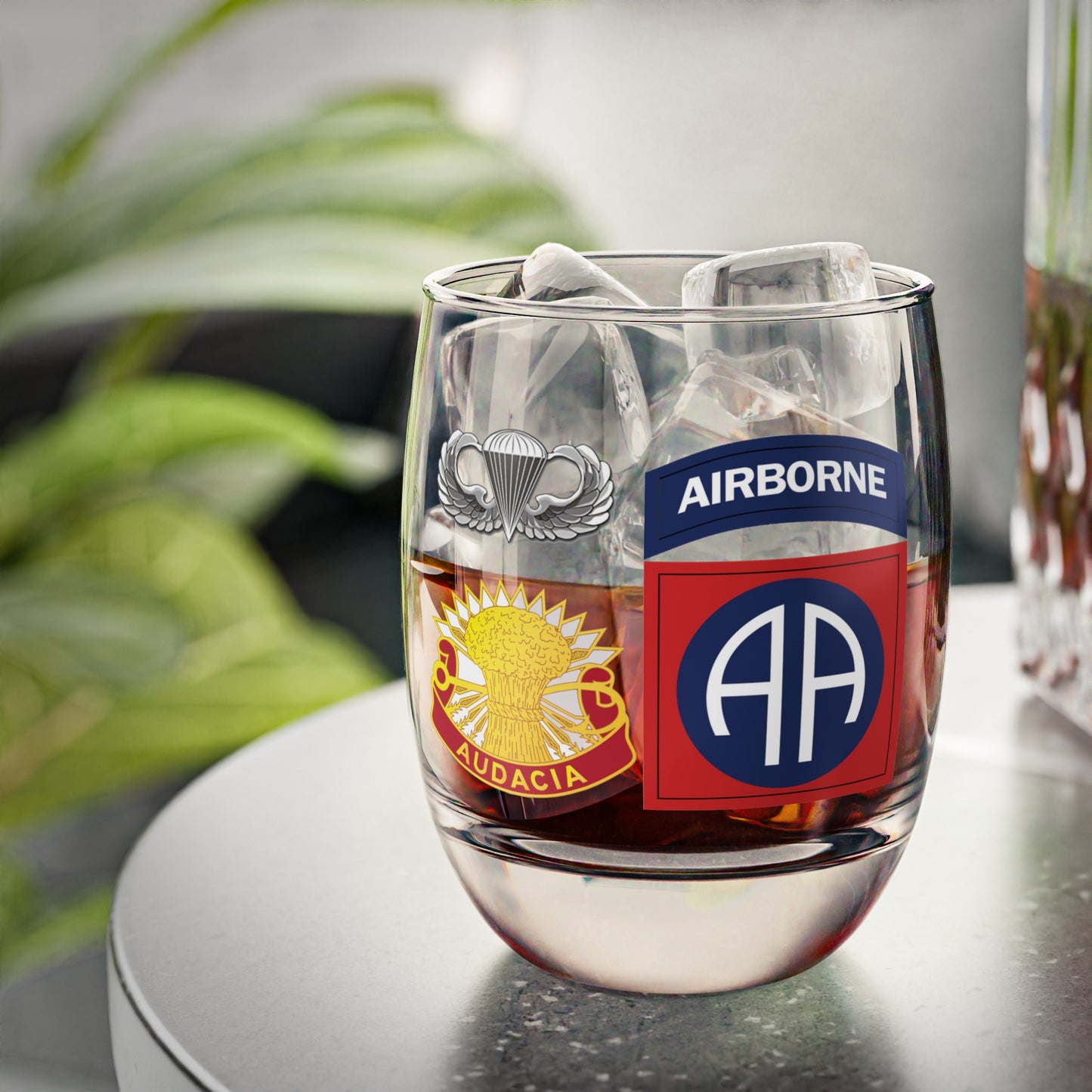 "Embrace Valor with Our Commemorative Whiskey Glass | 3-4 ADAR Tribute"