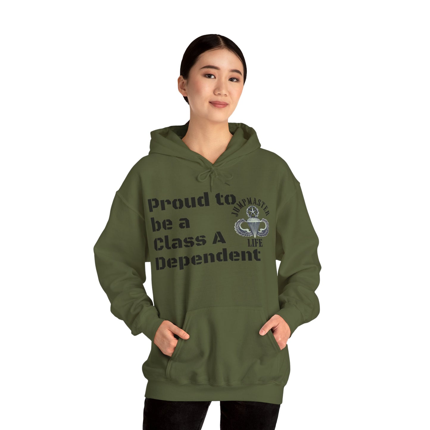 Proud to be a Class A Dependent Jumpmaster Life Unisex Heavy Blend™ Hooded Sweatshirt