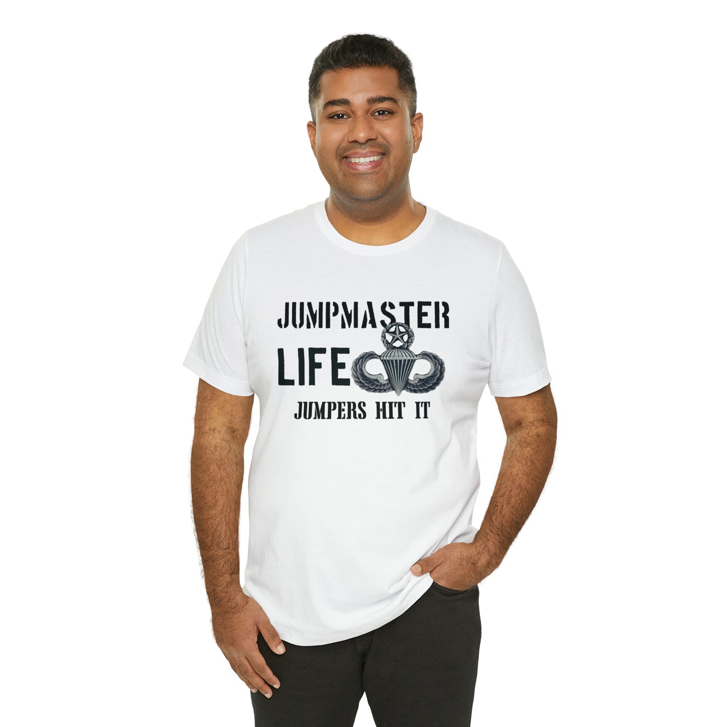 Jumpmaster Life Jumpers Hit It Airborne Unisex Jersey Short Sleeve Tee