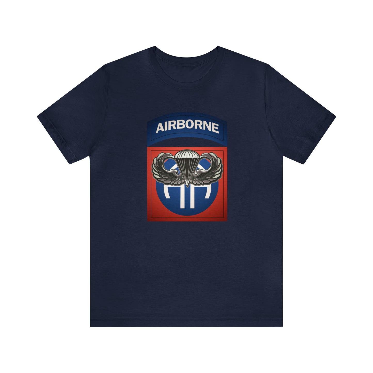 Basic Parachutist Wings and 82nd Patch Unisex Jersey Short Sleeve Tee