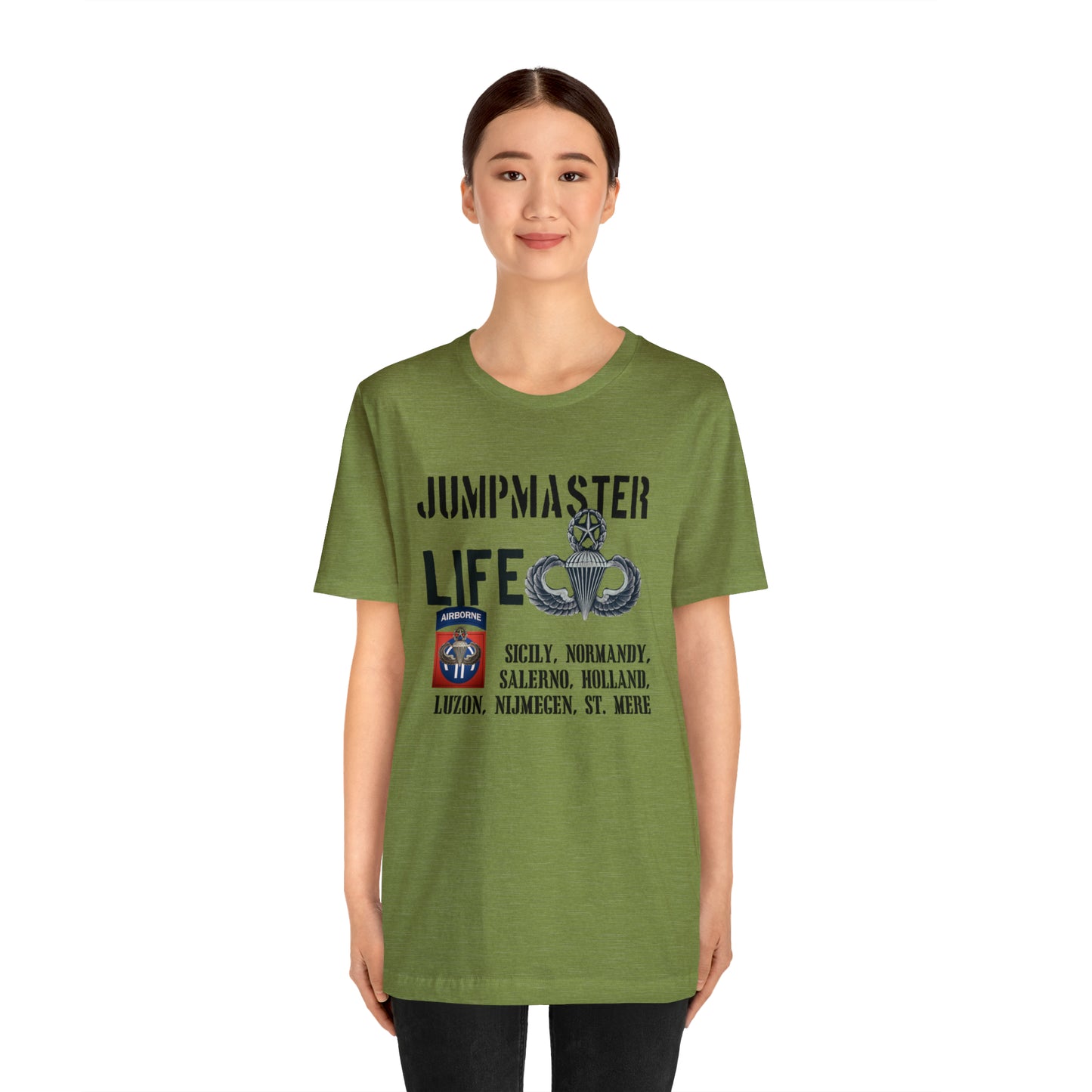 Jumpmaster Life Fort Bragg Drop Zones Unisex Jersey Short Sleeve Tee