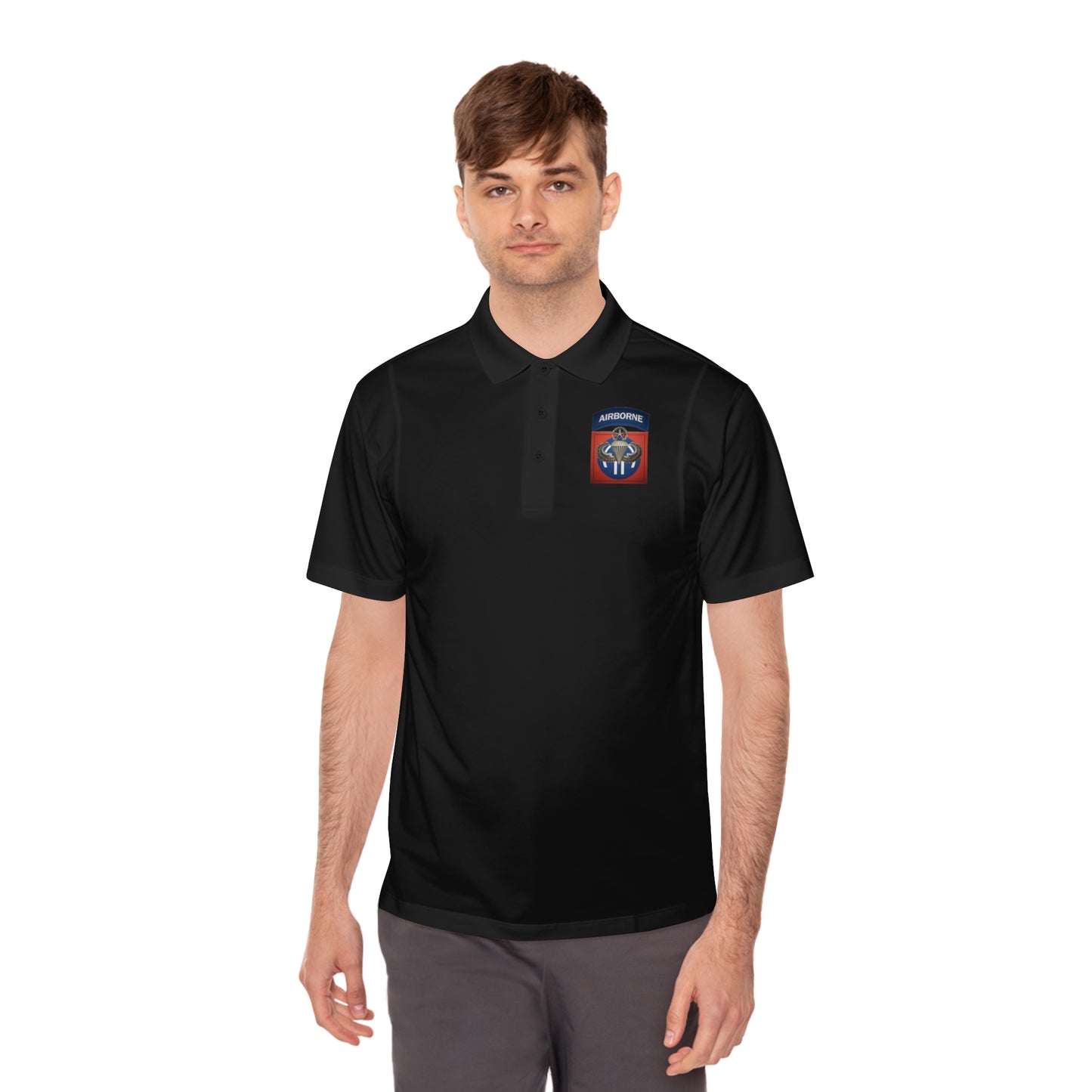 Master Wings and 82nd Patch Premium Men's Sport Polo Shirt