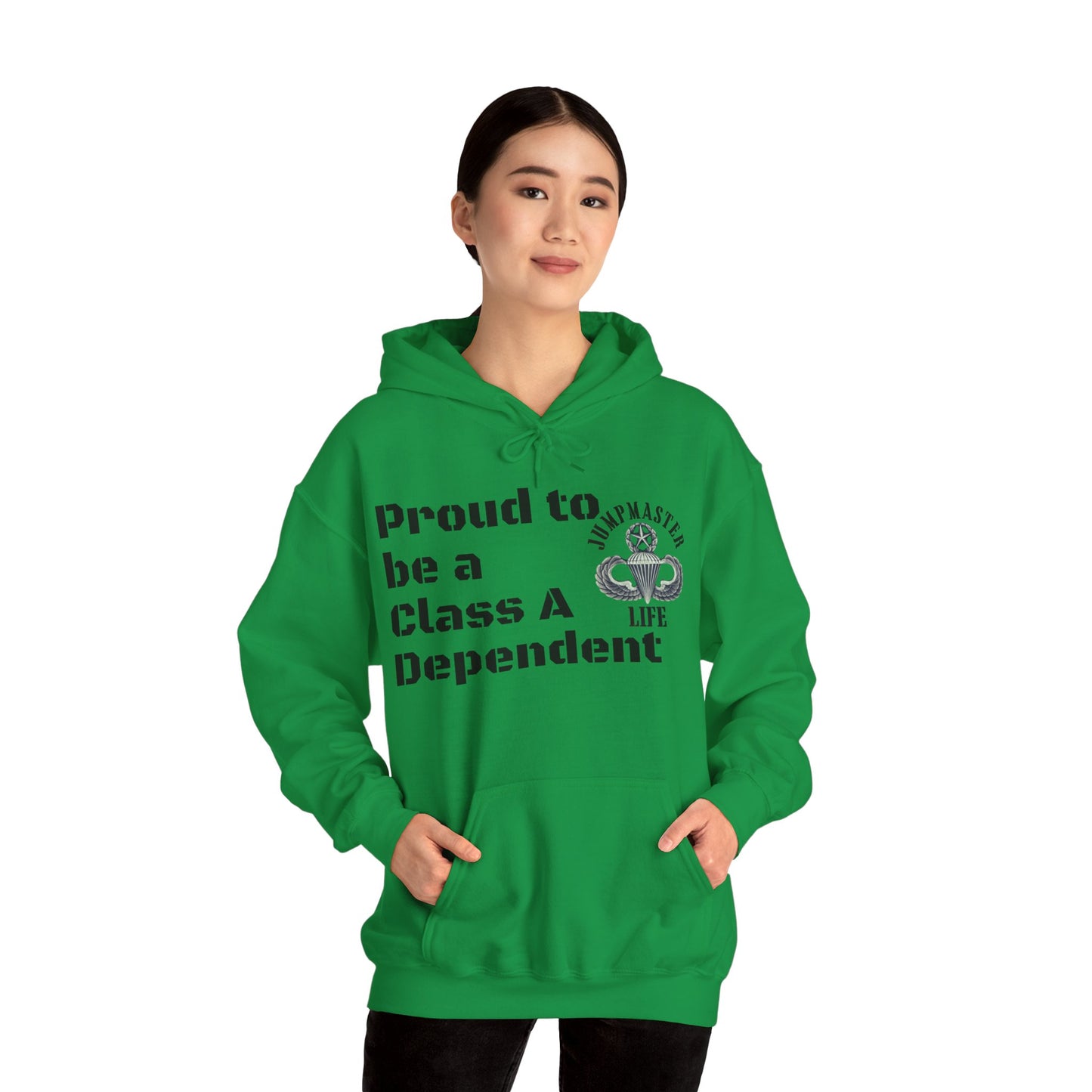 Proud to be a Class A Dependent Jumpmaster Life Unisex Heavy Blend™ Hooded Sweatshirt