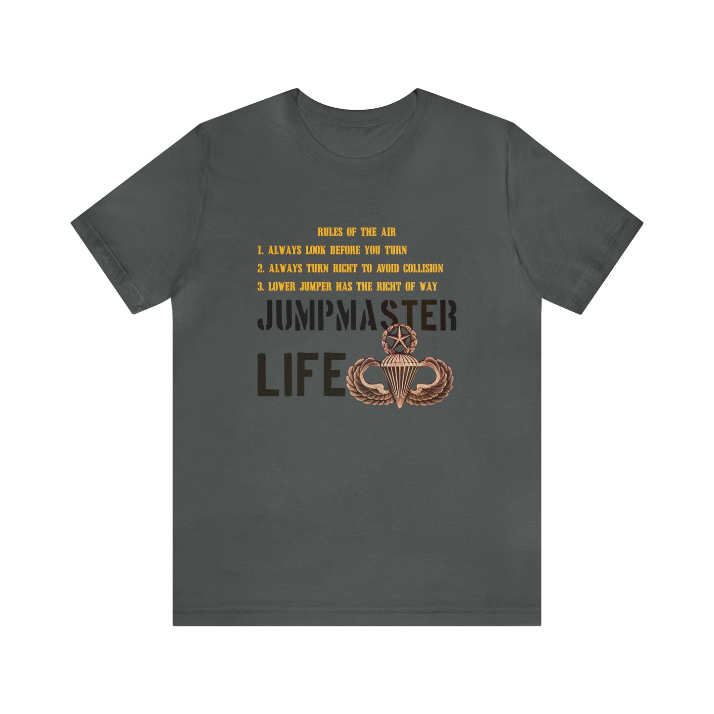 Rules of the Air Jumpmaster Life Unisex Jersey Short Sleeve Tee