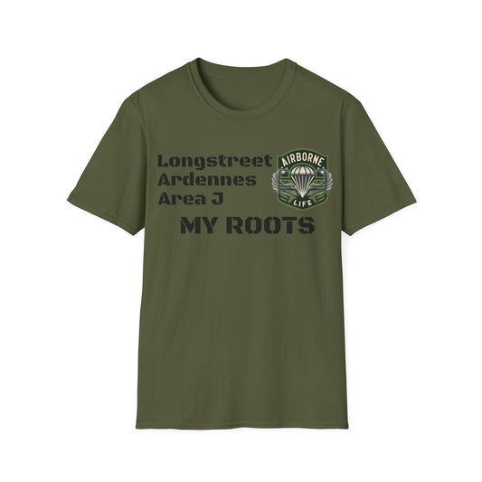 Longstreet Ardennes Area J Airborne Life Unisex Softstyle T-Shirt