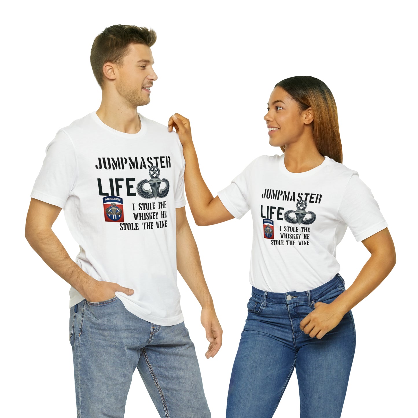 Jumpmaster Life I Stole the Whiskey Unisex Jersey Short Sleeve Tee