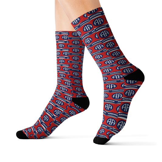 82nd Patch Tiled Socks