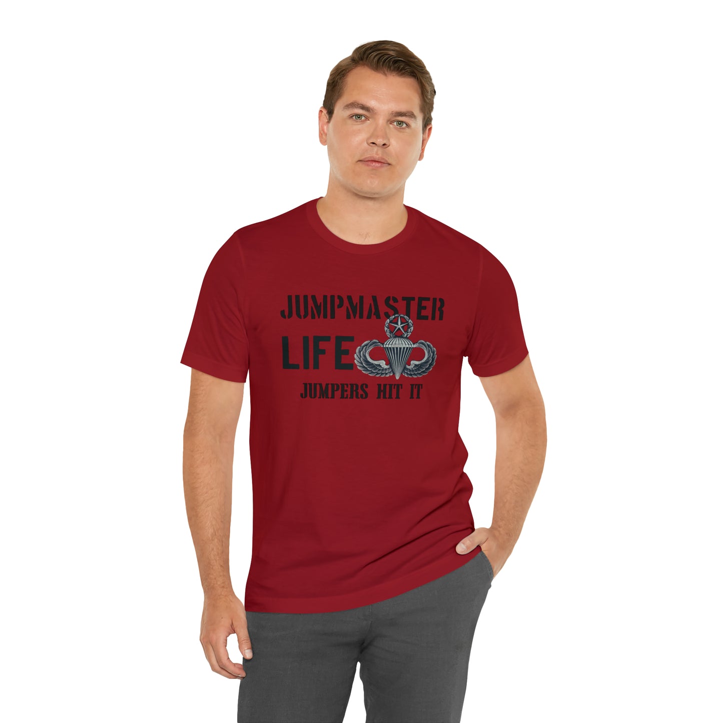 Jumpmaster Life Jumpers Hit It Airborne Unisex Jersey Short Sleeve Tee