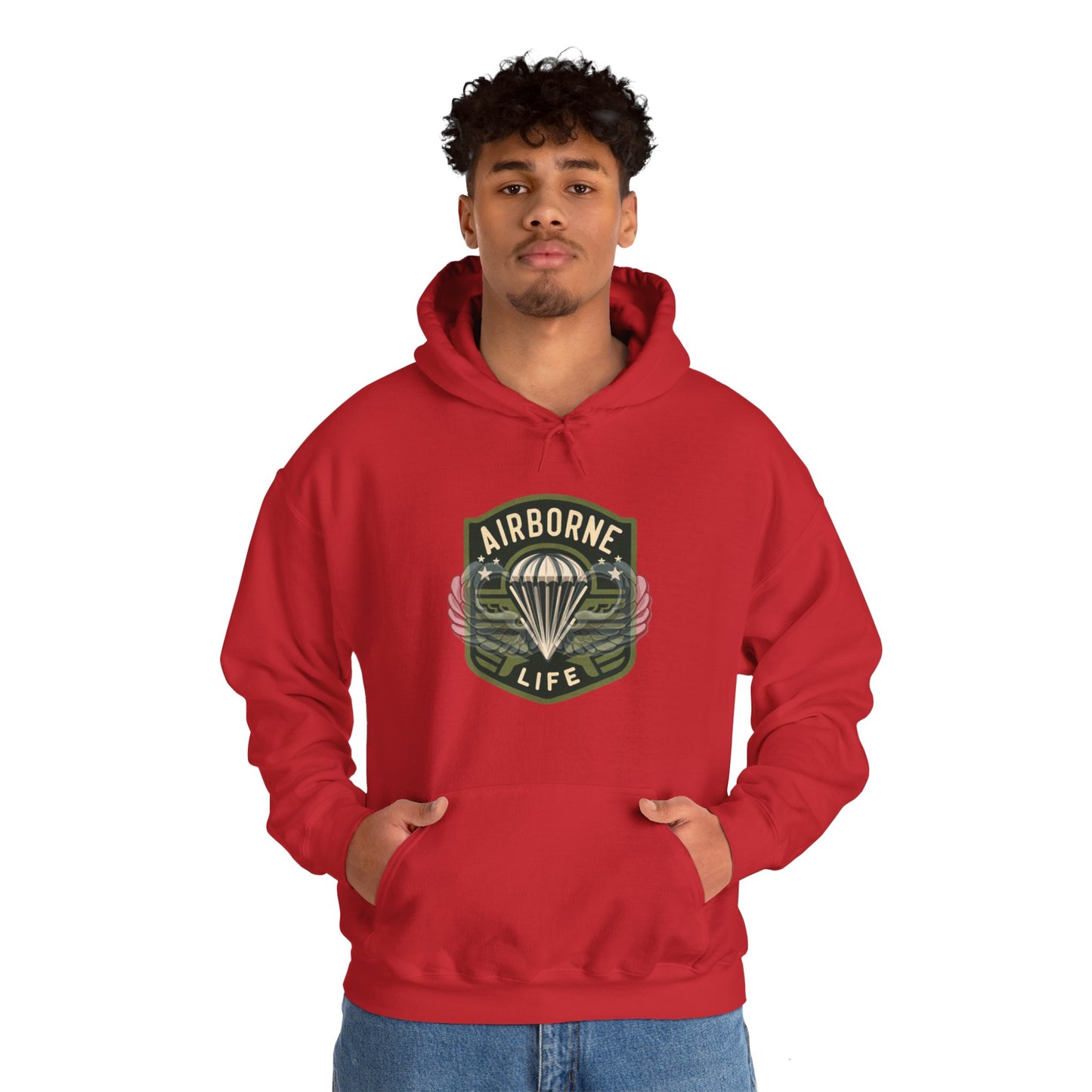 Airborne Life Paratrooper 82nd Patch Unisex Heavy Blend™ Hooded Sweatshirt