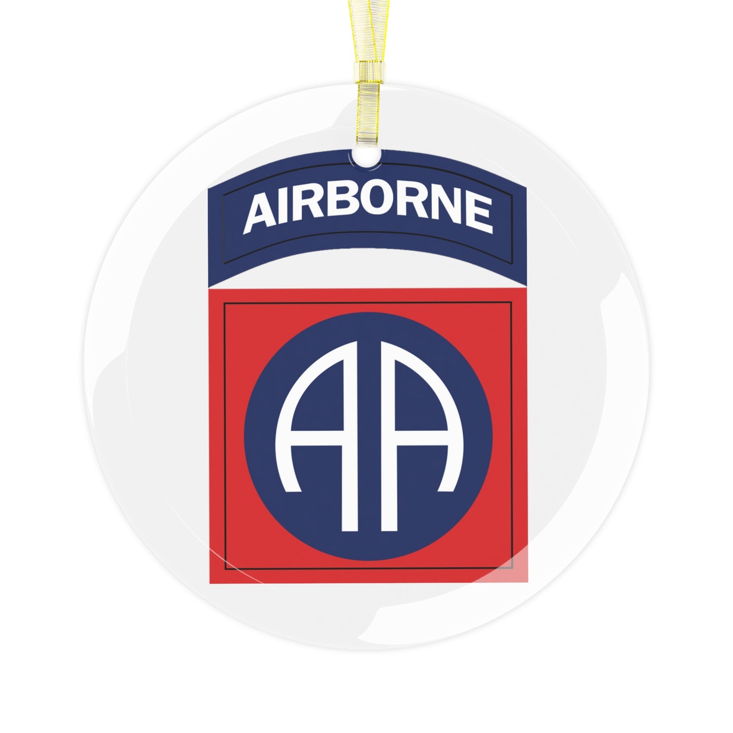 82nd Airborne Glass Ornament