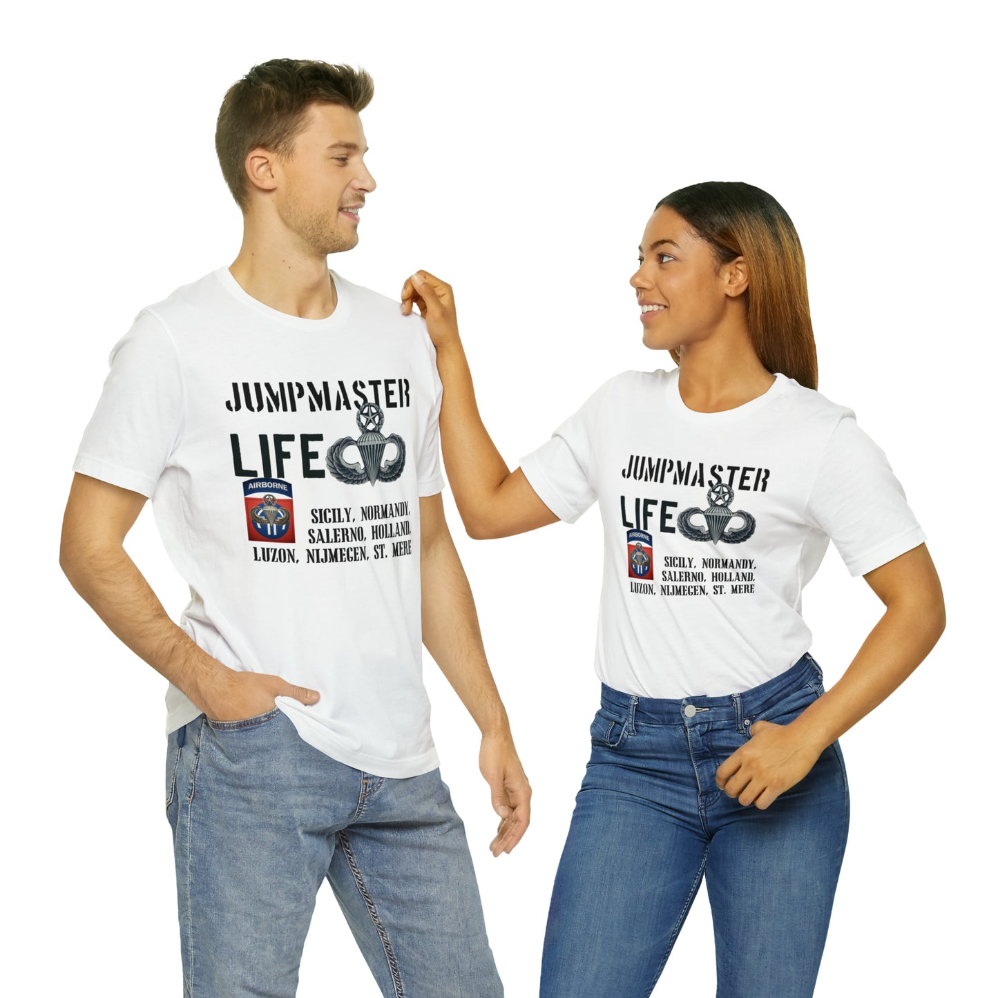 Jumpmaster Life Fort Bragg Drop Zones Unisex Jersey Short Sleeve Tee