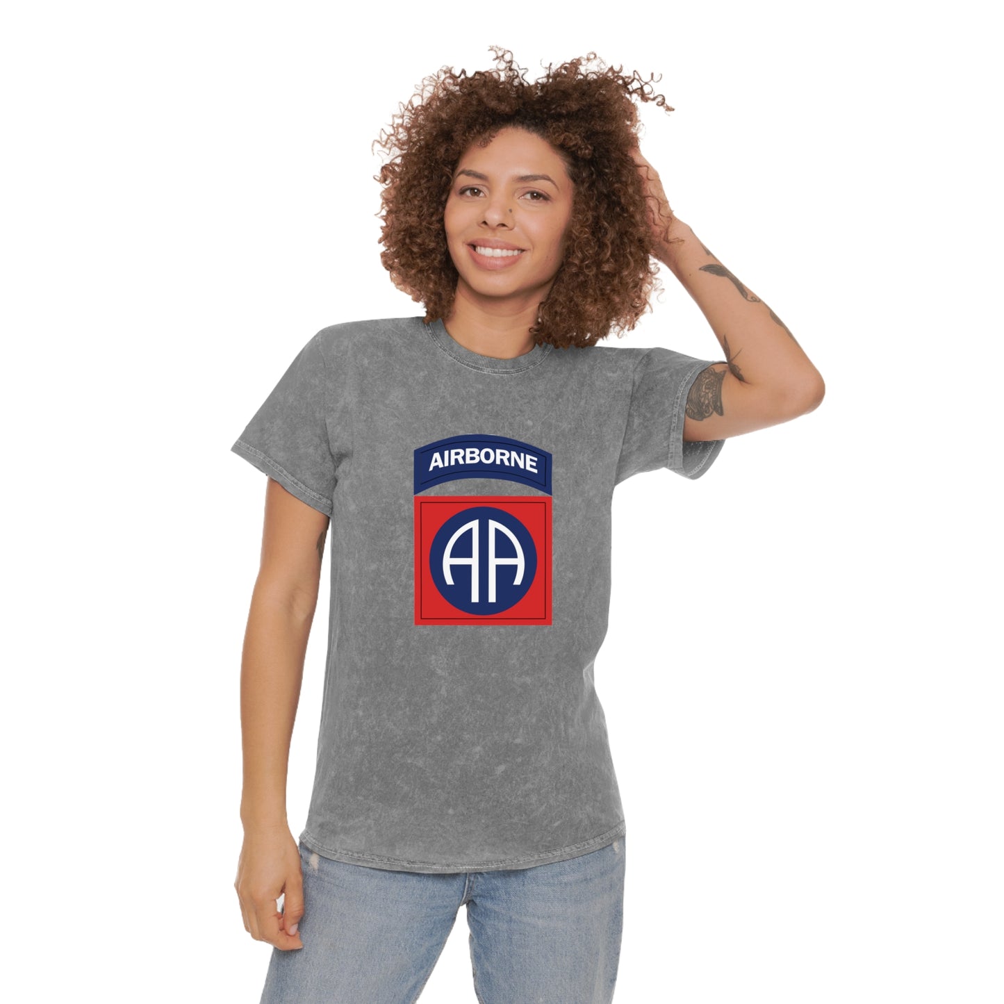 82nd Airborne Division Marshall Design Mineral Wash T-Shirt