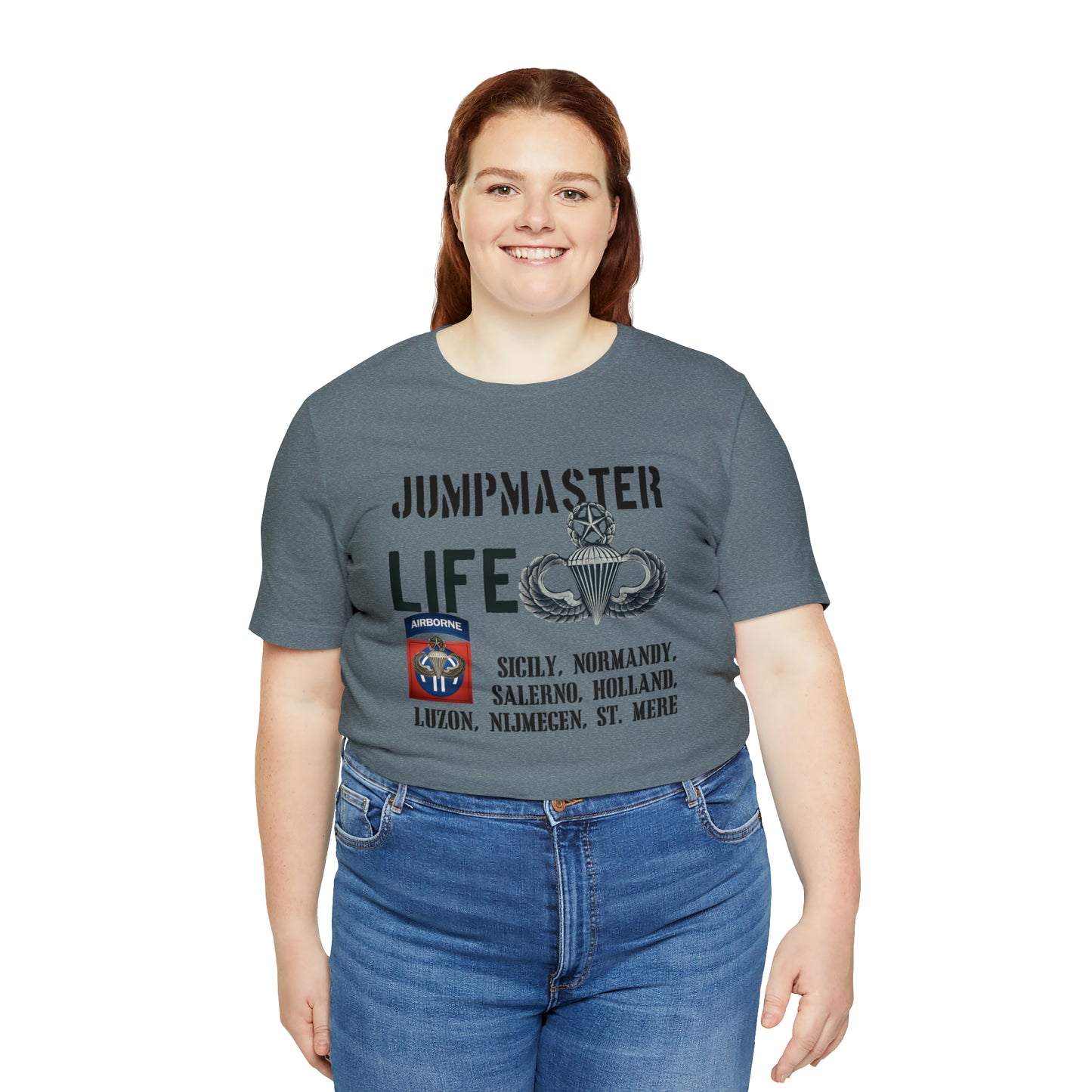 Jumpmaster Life Fort Bragg Drop Zones Unisex Jersey Short Sleeve Tee