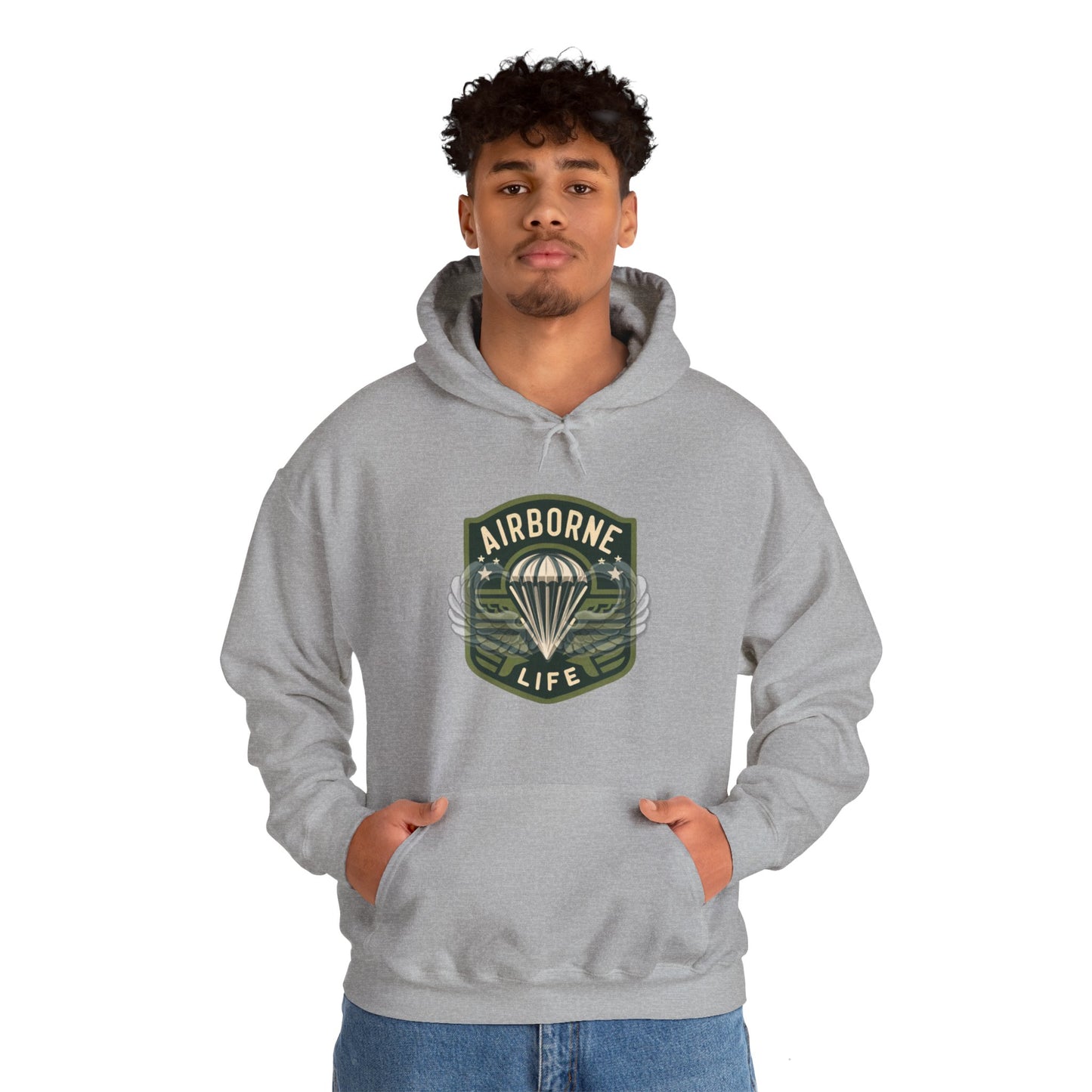 Airborne Life Paratrooper 82nd Patch Unisex Heavy Blend™ Hooded Sweatshirt