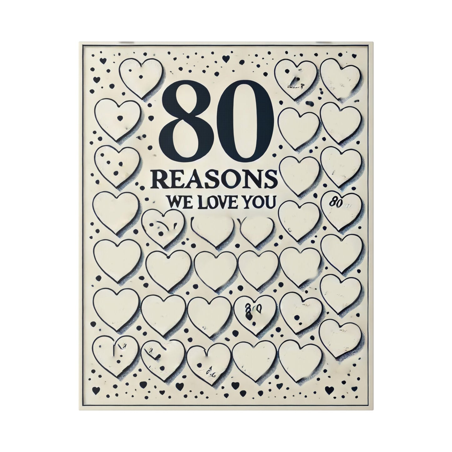 80 reasons of Carole Classic Stretched Canvas