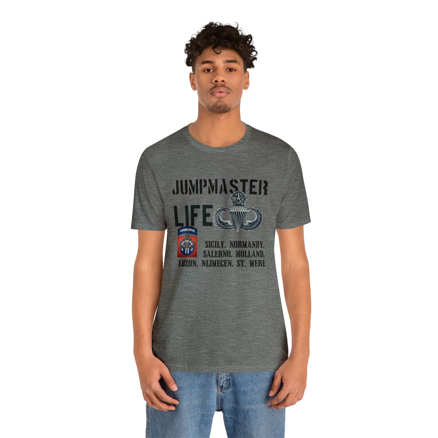 Jumpmaster Life Fort Bragg Drop Zones Unisex Jersey Short Sleeve Tee