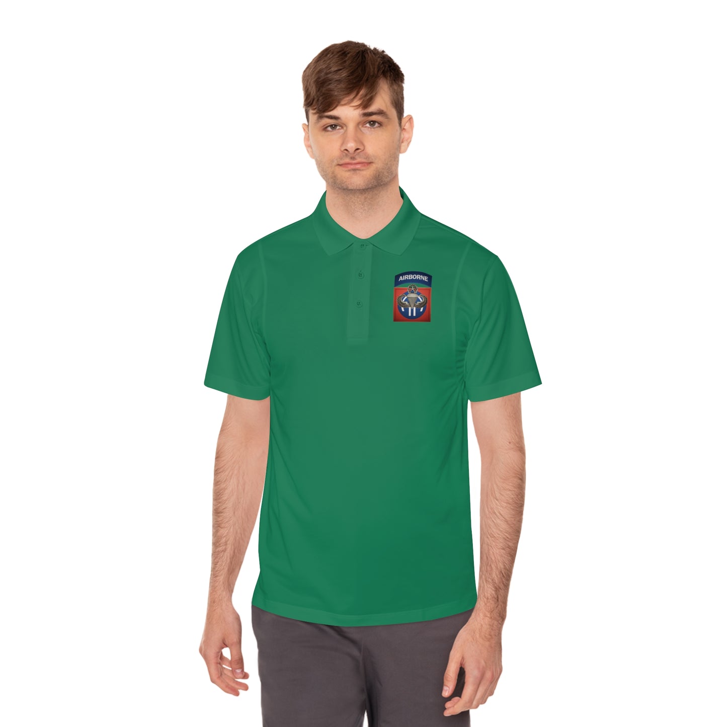 Master Wings and 82nd Patch Premium Men's Sport Polo Shirt