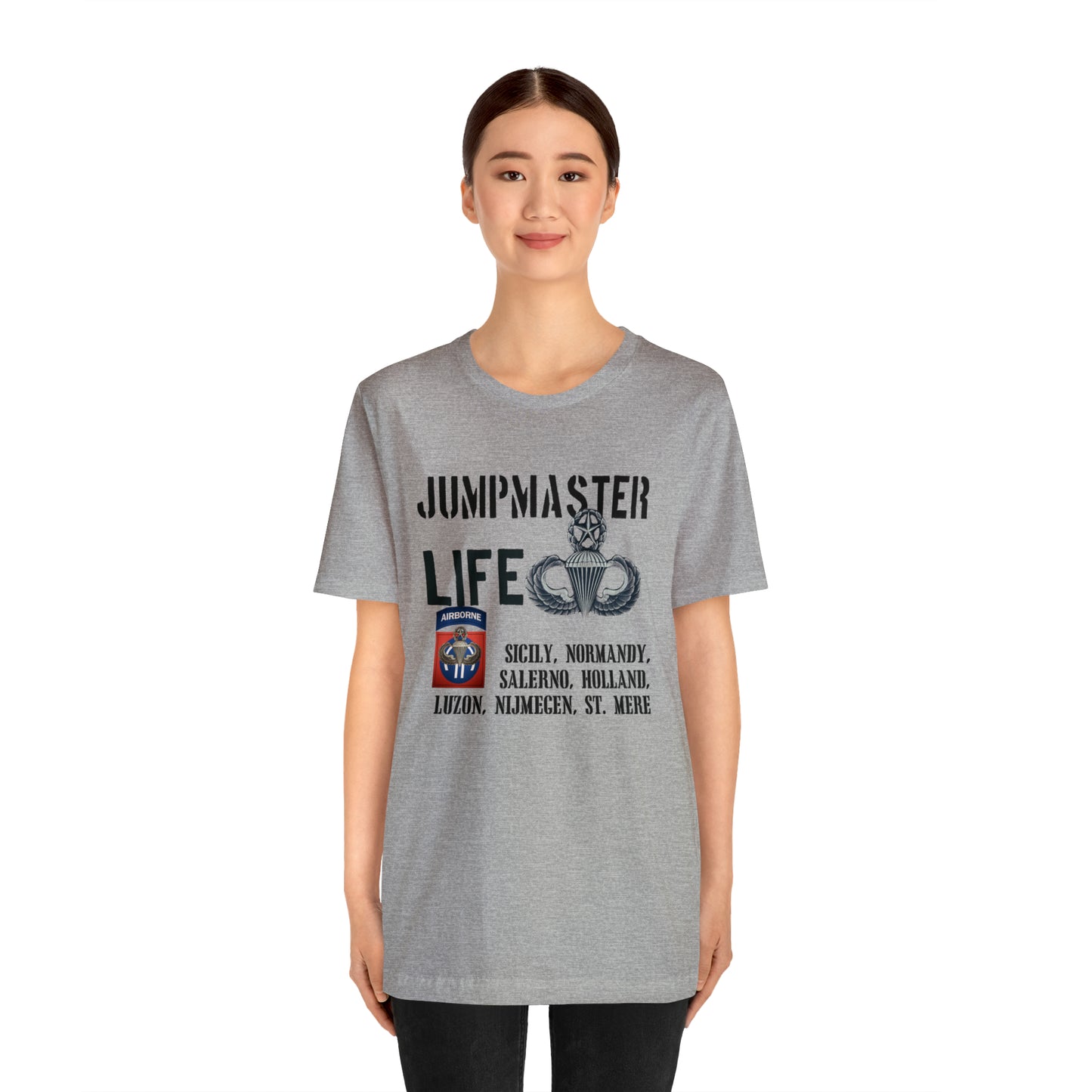 Jumpmaster Life Fort Bragg Drop Zones Unisex Jersey Short Sleeve Tee