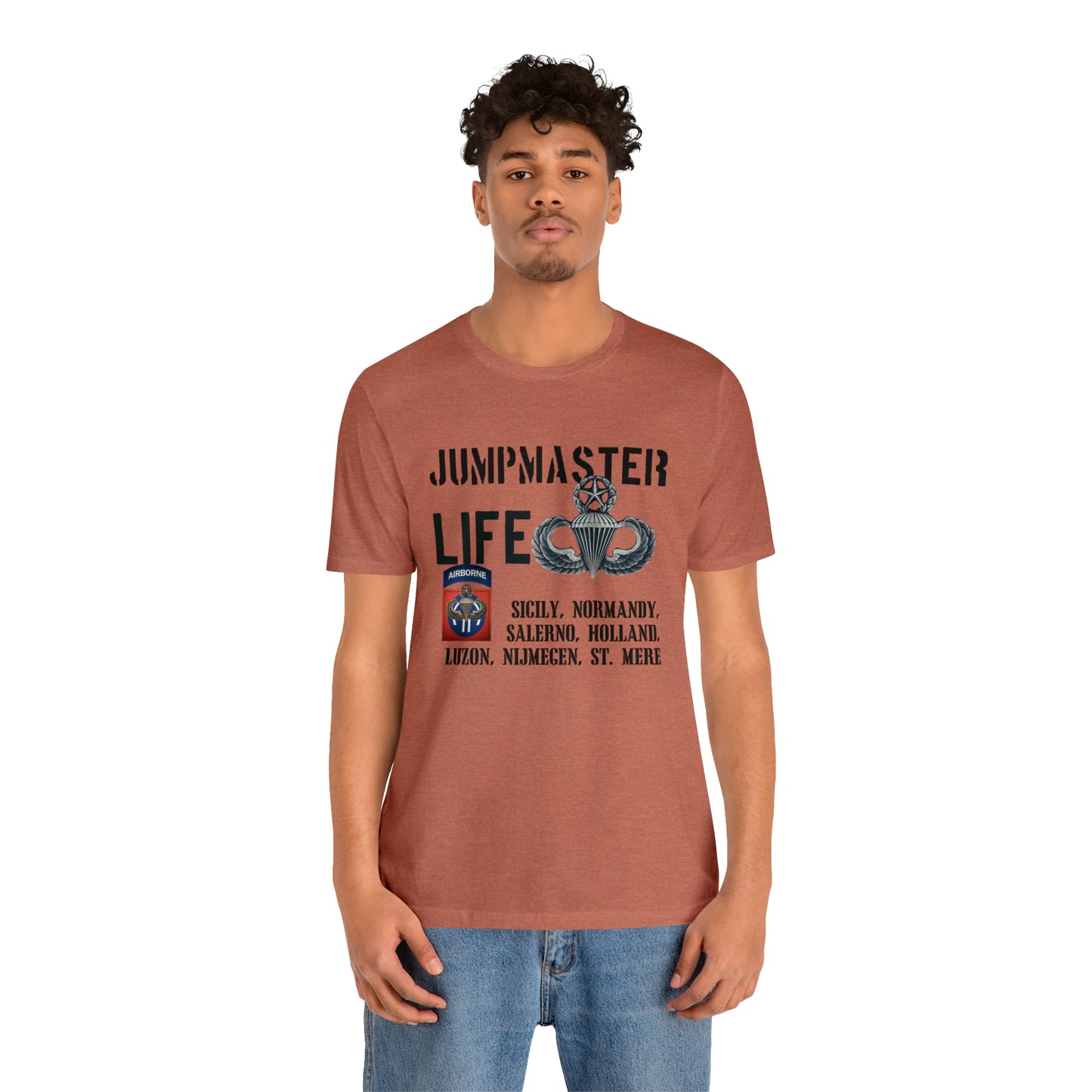 Jumpmaster Life Fort Bragg Drop Zones Unisex Jersey Short Sleeve Tee