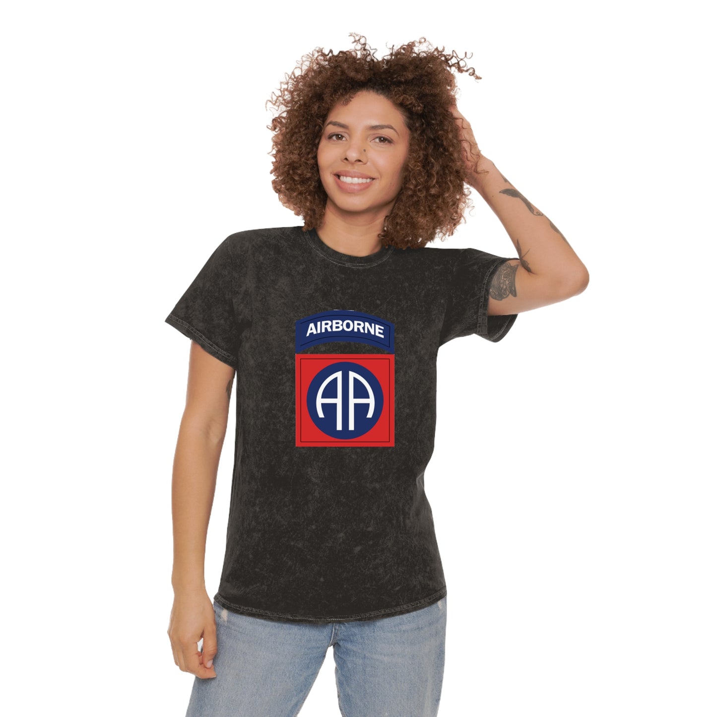 82nd Airborne Division Marshall Design Mineral Wash T-Shirt