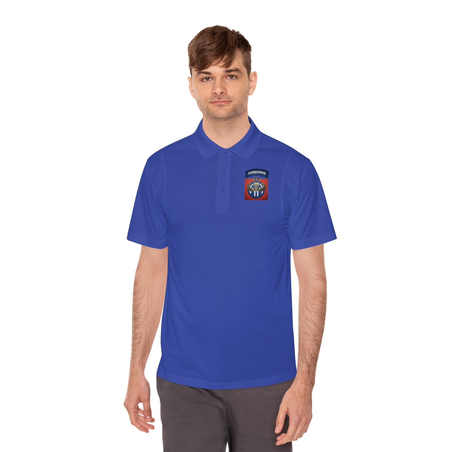 Master Wings and 82nd Patch Premium Men's Sport Polo Shirt