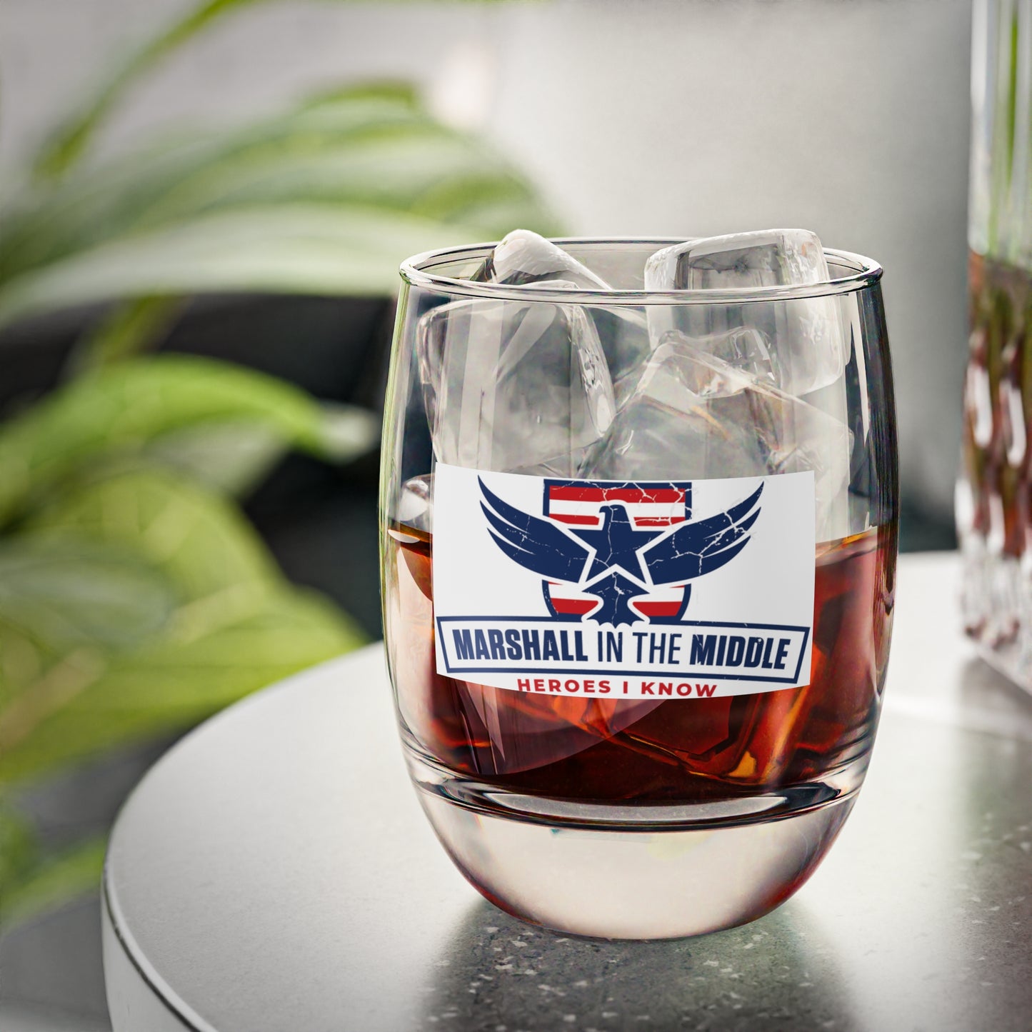 Marshall in the Middle Whiskey Glass