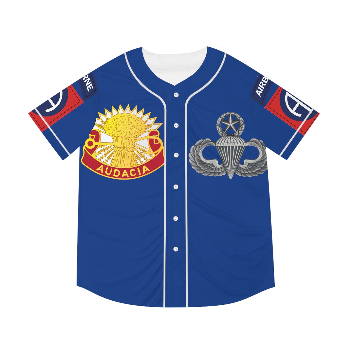 AUDACIA Marshall Design 3-4 ADAR with Master Wings Men's Baseball Jersey (AOP)