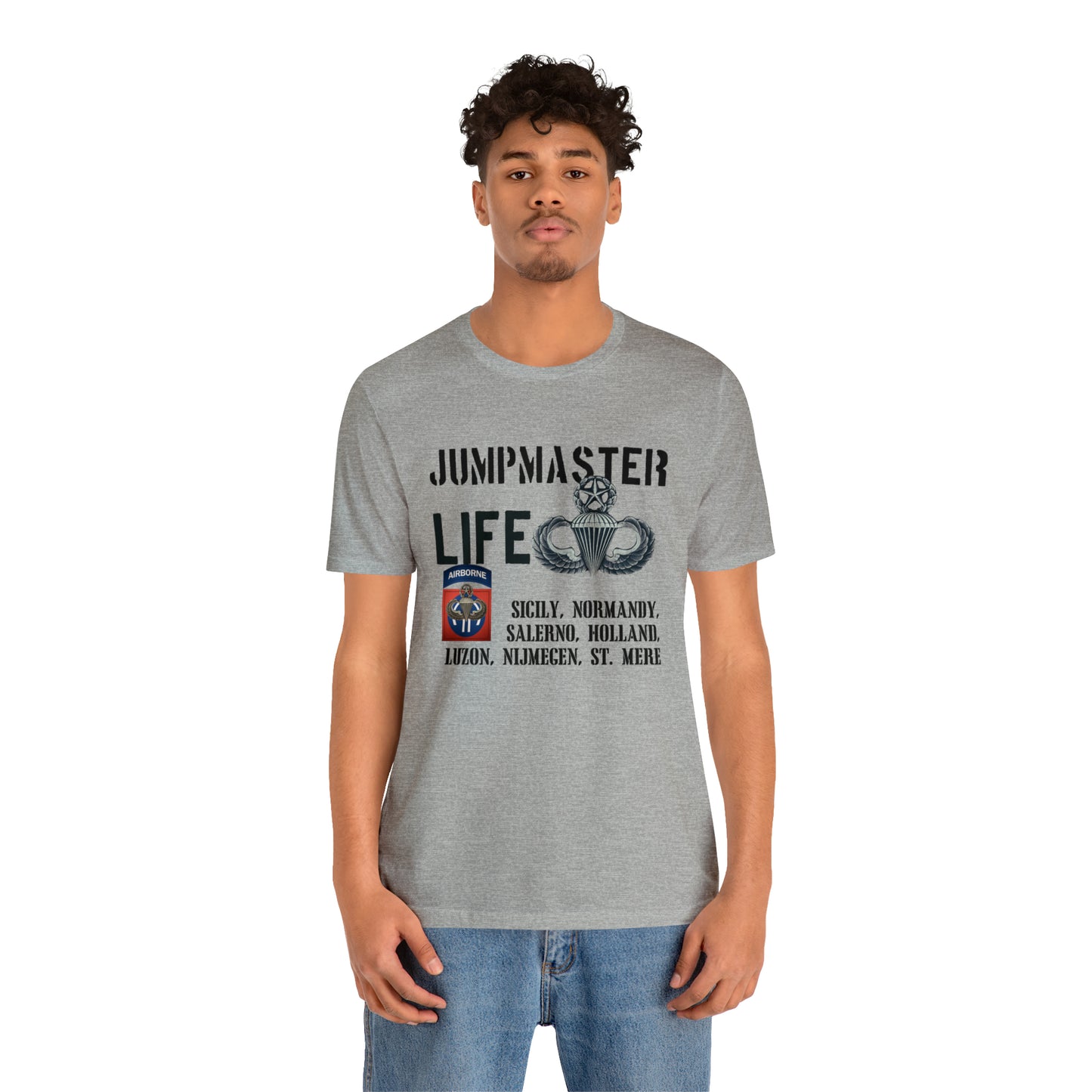 Jumpmaster Life Fort Bragg Drop Zones Unisex Jersey Short Sleeve Tee