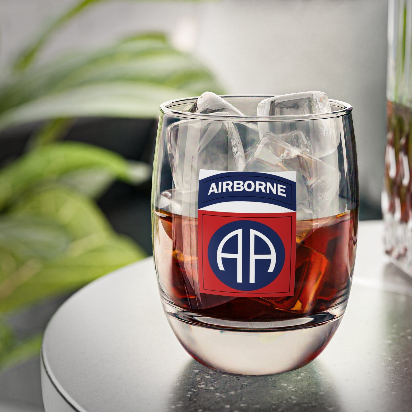 82nd Airborne Division Patch Whiskey Glass