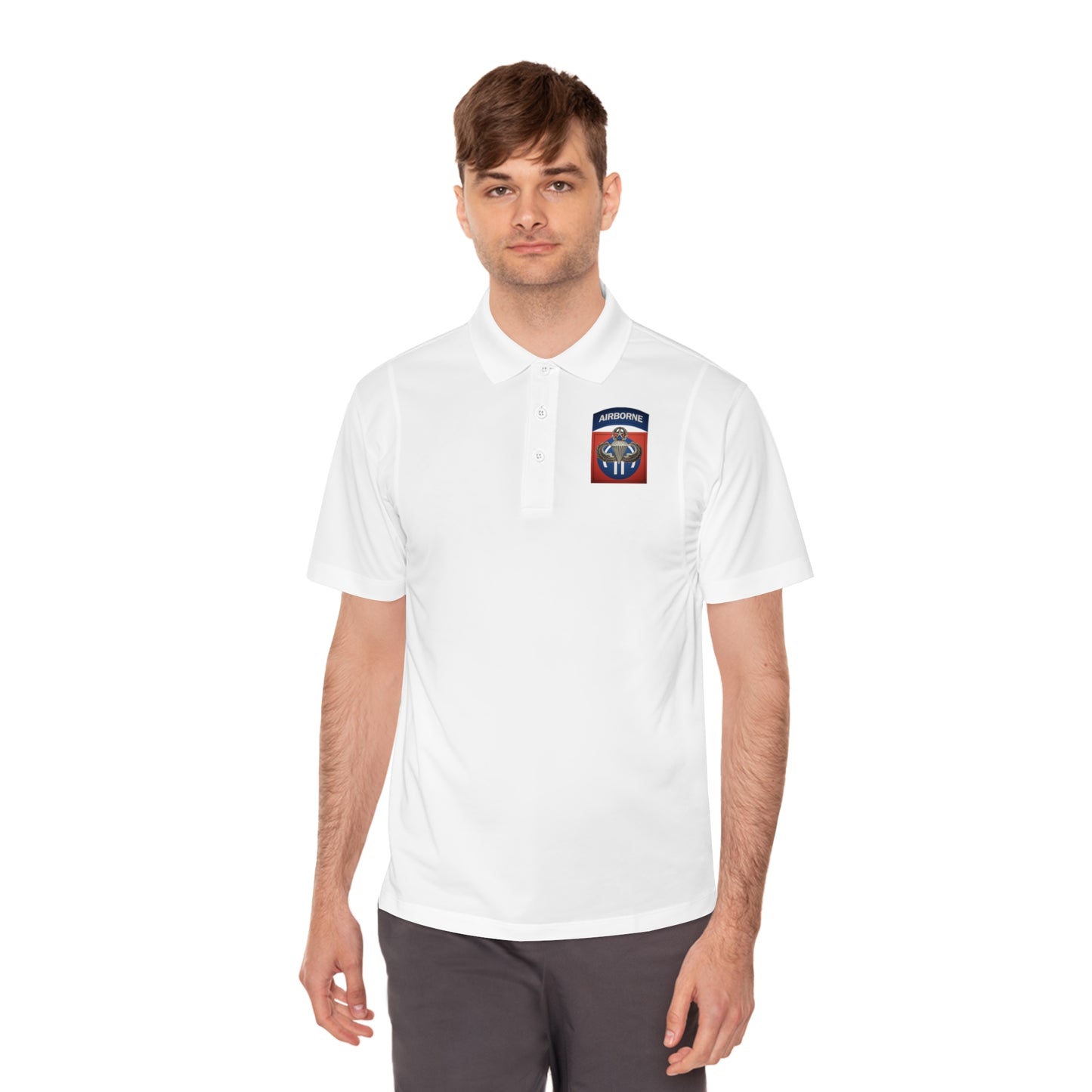 Master Wings and 82nd Patch Premium Men's Sport Polo Shirt