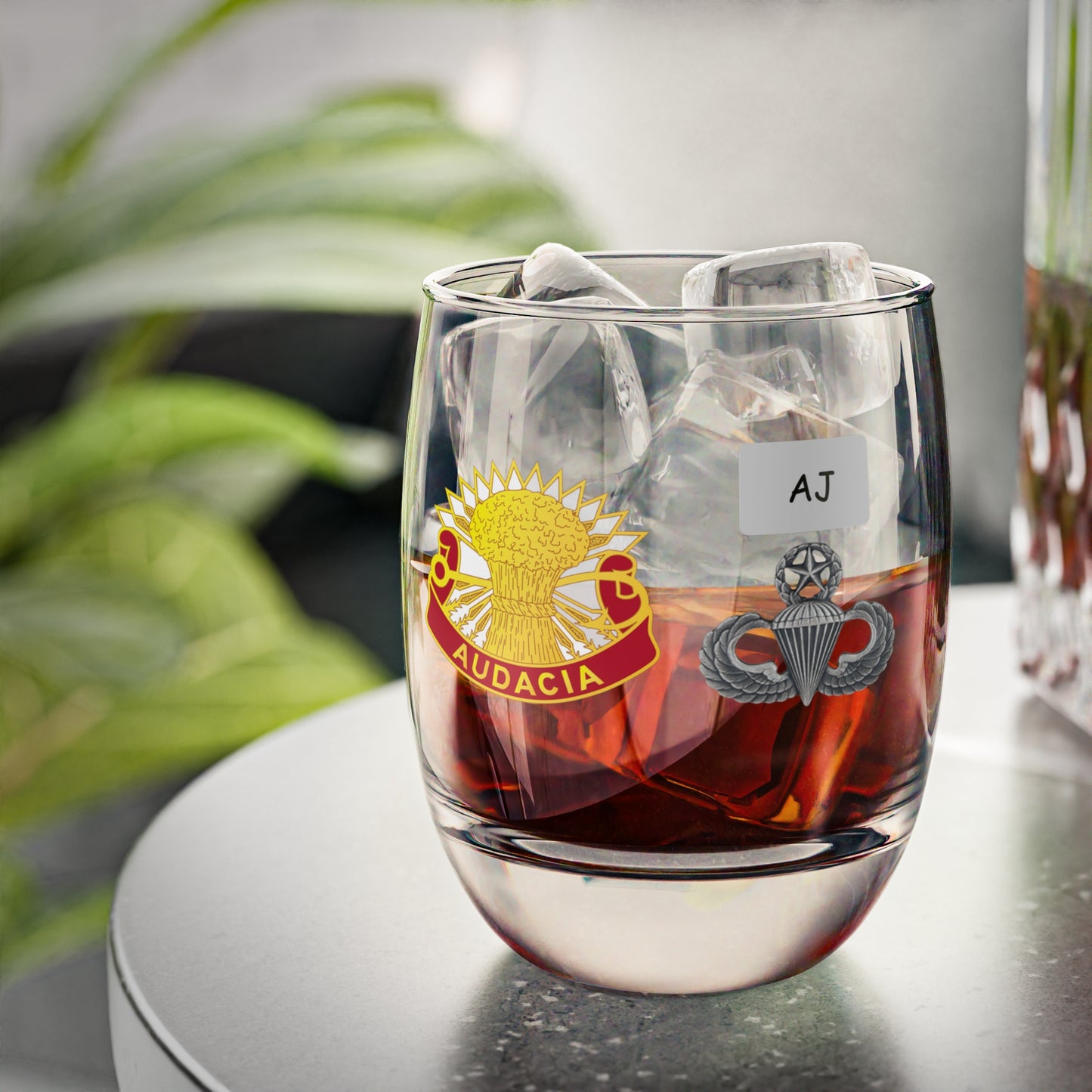 Audacia AJ with 3-4 ADAR Crest Whiskey Glass – FormerForce.com