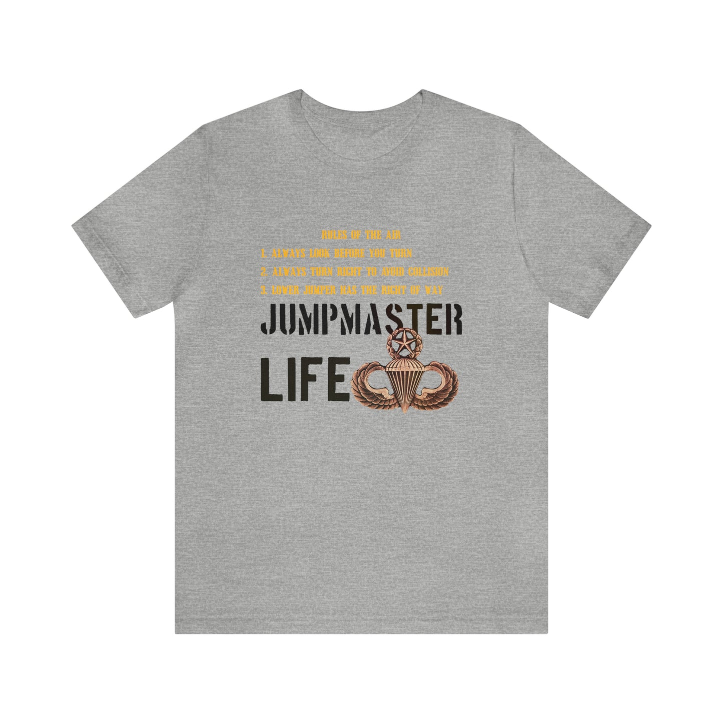 Rules of the Air Jumpmaster Life Unisex Jersey Short Sleeve Tee