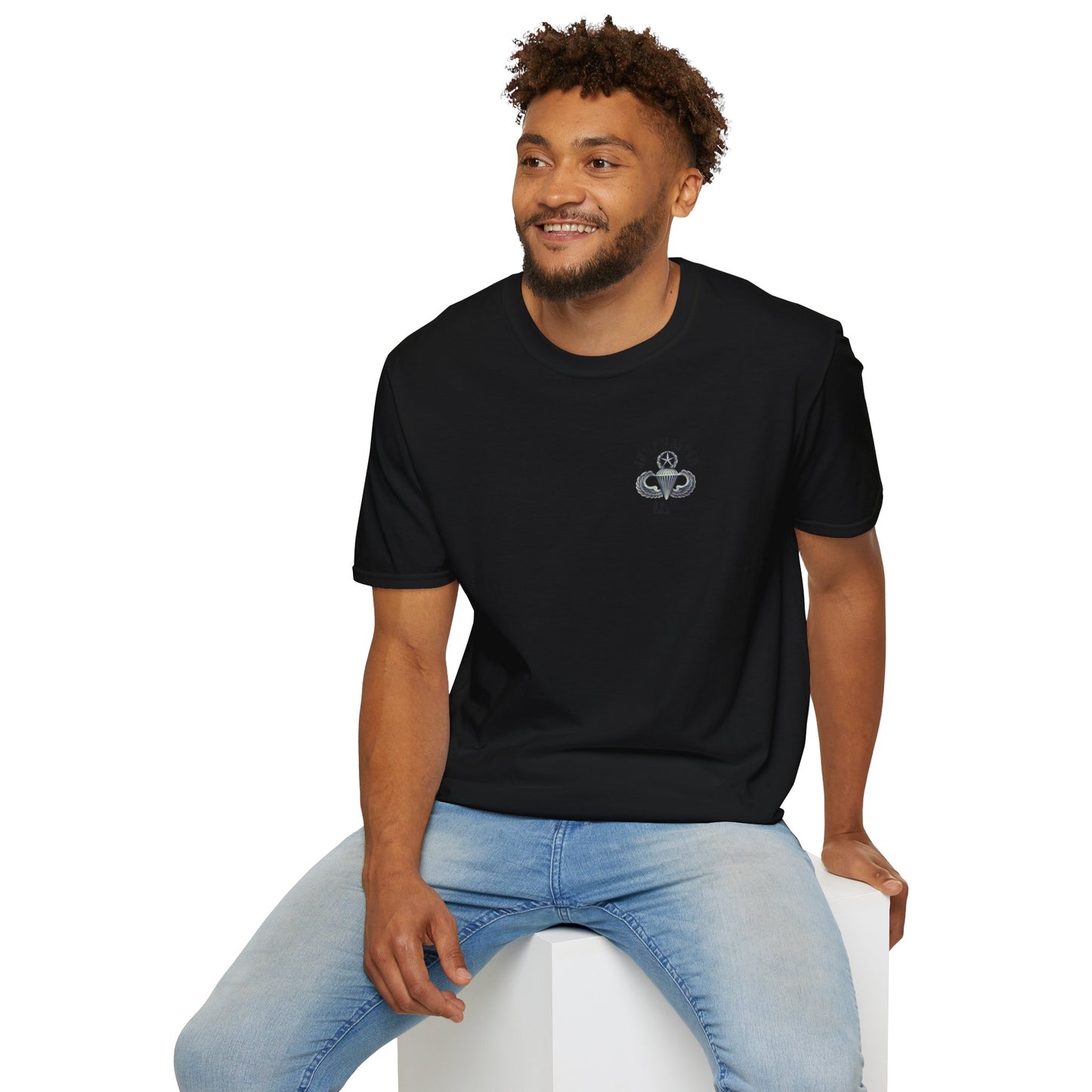 Jumpmaster Life Master Wings Understated T Shirt Unisex Softstyle T-Shirt