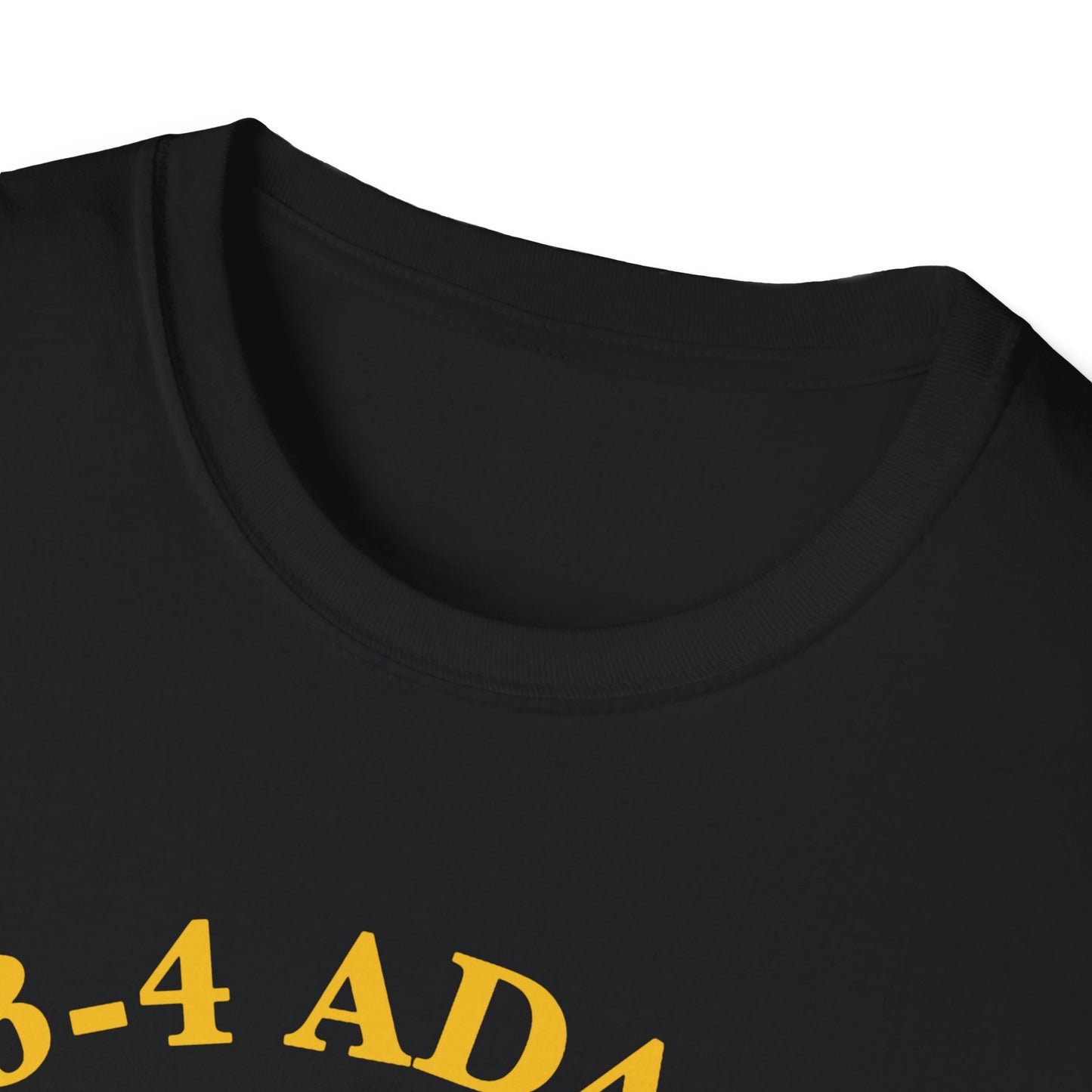 3-4 ADAR Classic Black and Gold Marshall Design Unisex Softstyle T-Shirt