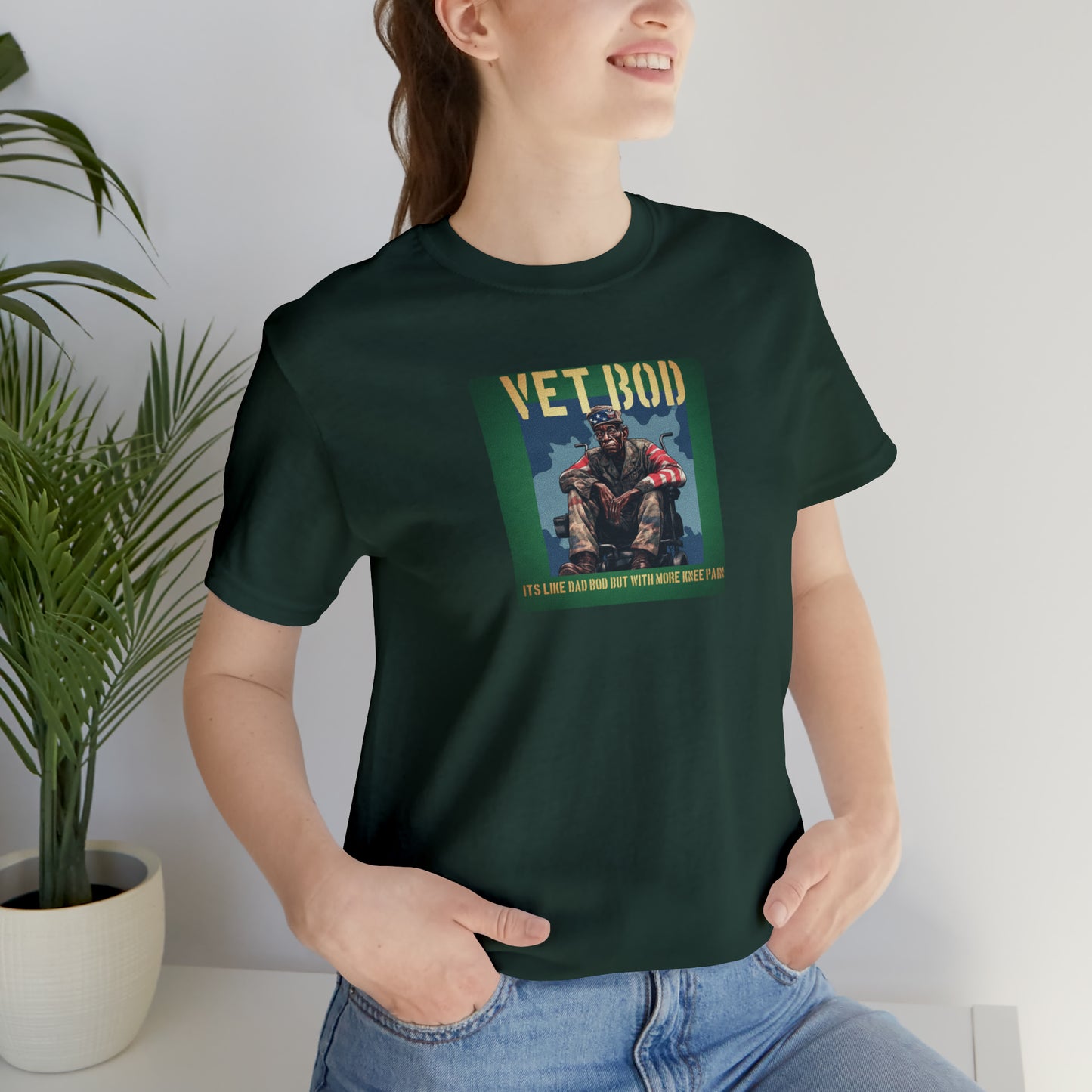 Vet Bod is like Dad Body Unisex Jersey Short Sleeve Tee