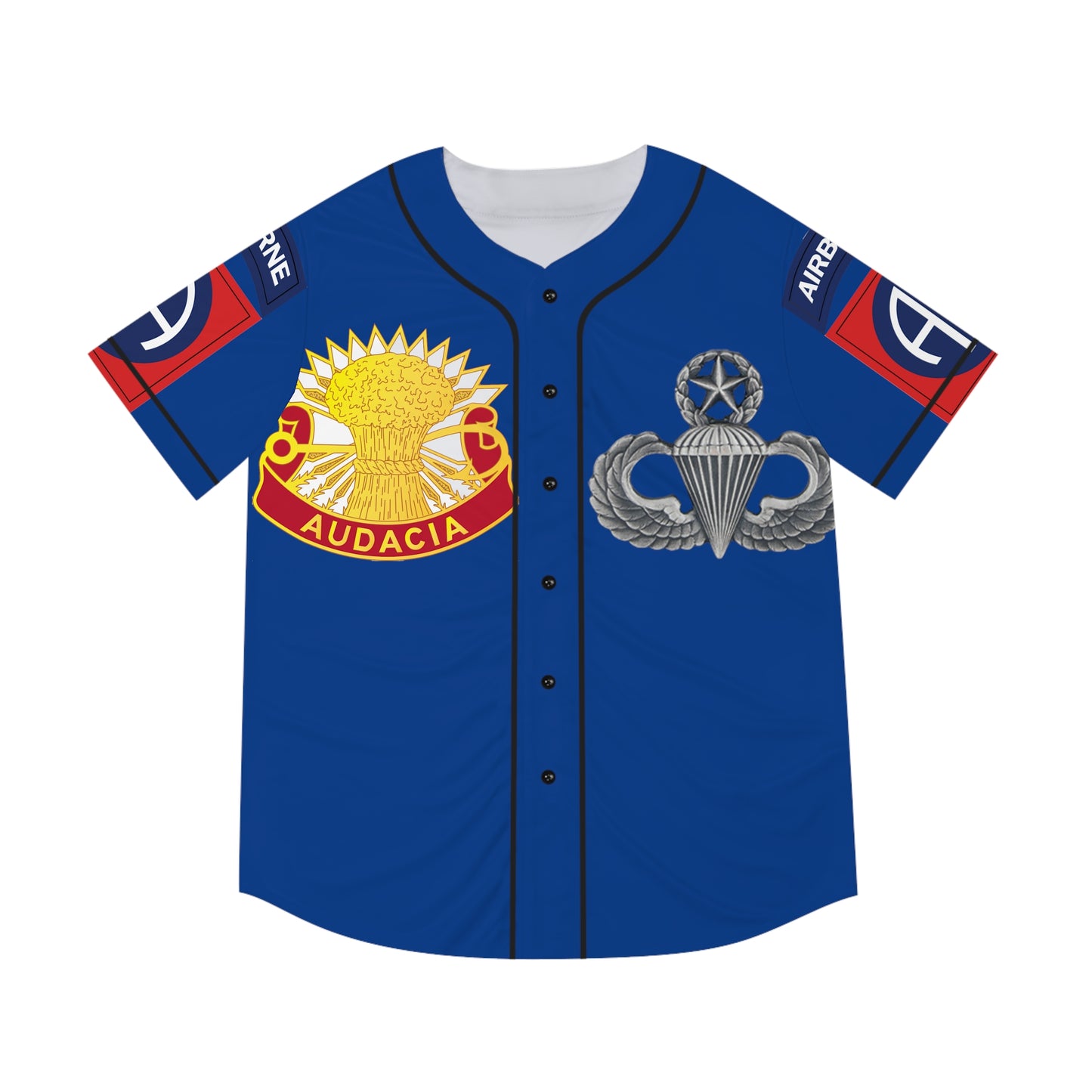 AUDACIA Marshall Design 3-4 ADAR with Master Wings Men's Baseball Jersey (AOP)