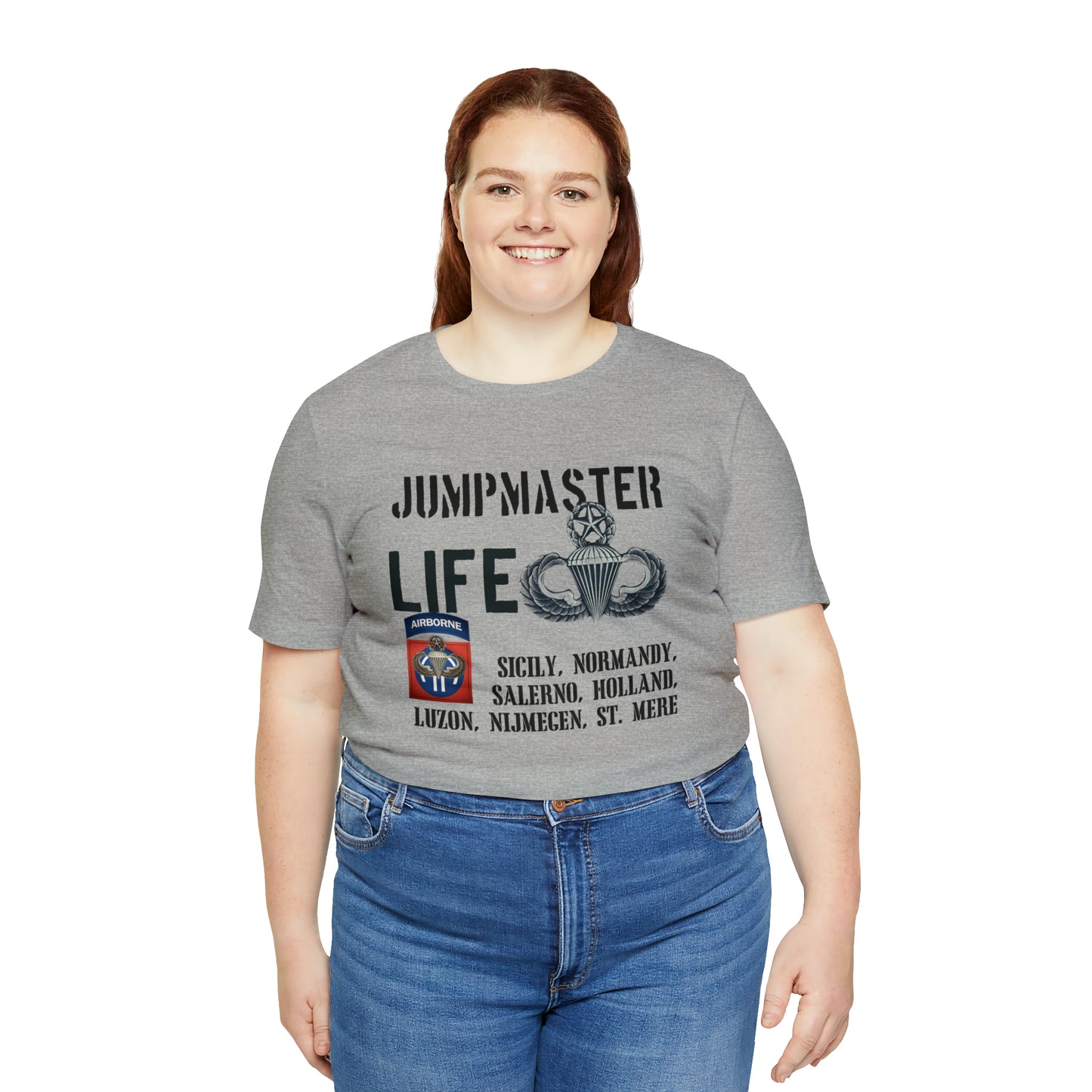 Jumpmaster Life Fort Bragg Drop Zones Unisex Jersey Short Sleeve Tee