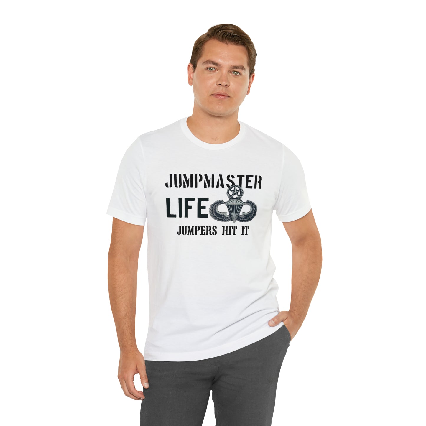 Jumpmaster Life Jumpers Hit It Airborne Unisex Jersey Short Sleeve Tee