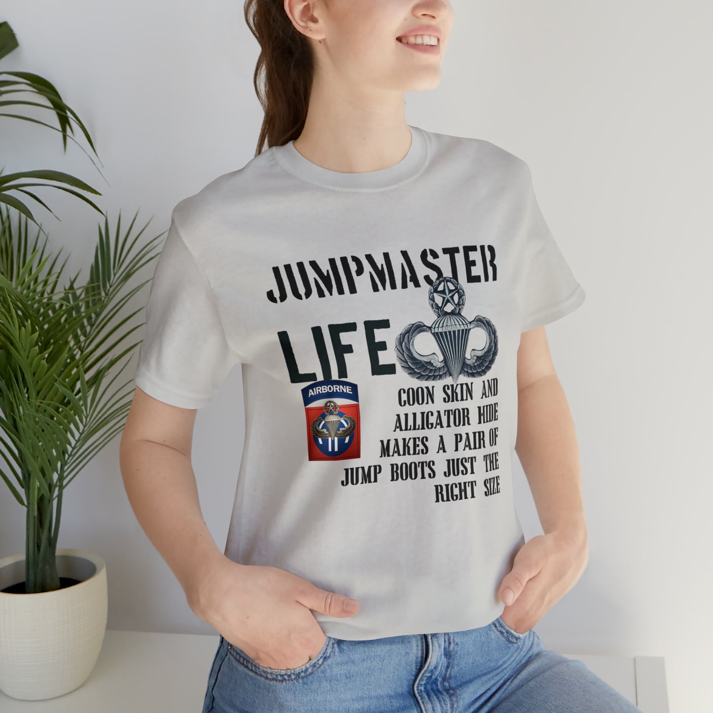 Jumpmaster Life Coonskin and Alligator Hide Unisex Jersey Short Sleeve Tee